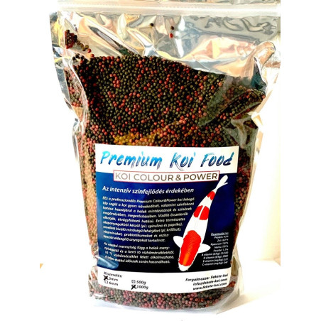 Hrană Koi Colour & Power 3 mm 1000g cu intensificator de culoare