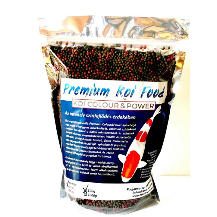 Hrană Koi Colour & Power 3 mm 500g cu intensificator de culoare