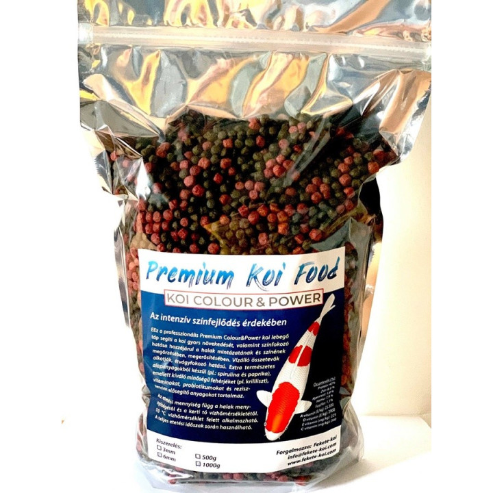 Hrană Koi Colour & Power 6 mm 1000g cu intensificator de culoare