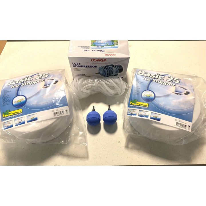 Téli befagyásgátló szett kerti tavakhoz  | fekete-koi.com