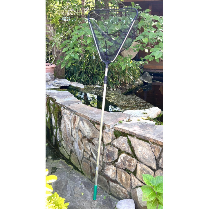 Plasa pescuit iaz 115-215cm maner, 45cm plasa