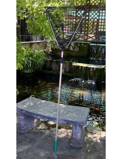 Plasa pescuit iaz 115-215cm maner, 45cm plasa