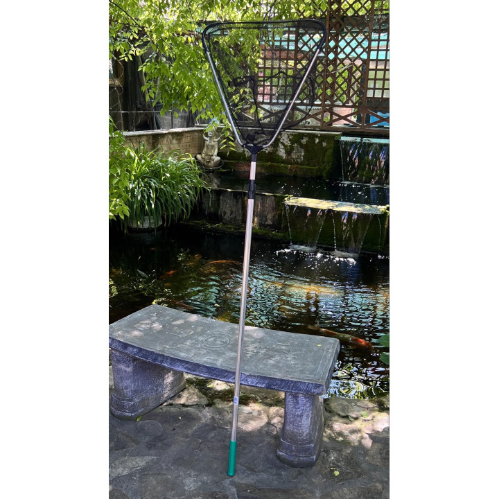 Plasa pescuit iaz 115-215cm maner, 45cm plasa