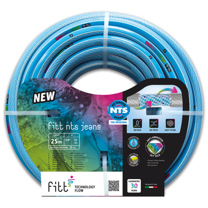 Furtun premium fără răsucire 3/4 "25 m Fit Nts Jeans - fish-farm.ro