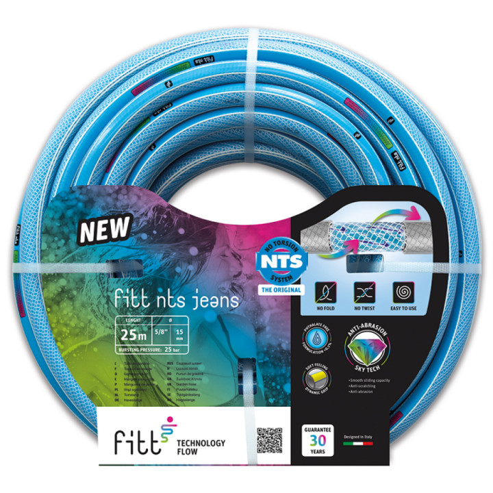 Furtun premium fără răsucire 3/4 "25 m Fit Nts Jeans - fish-farm.ro