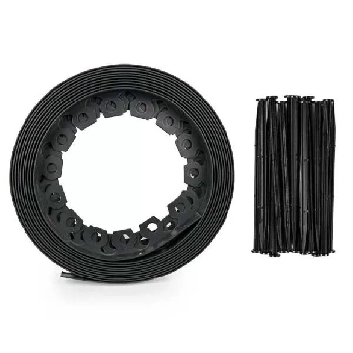 Set bordura gradina Easy Border 10m x 4cm gri