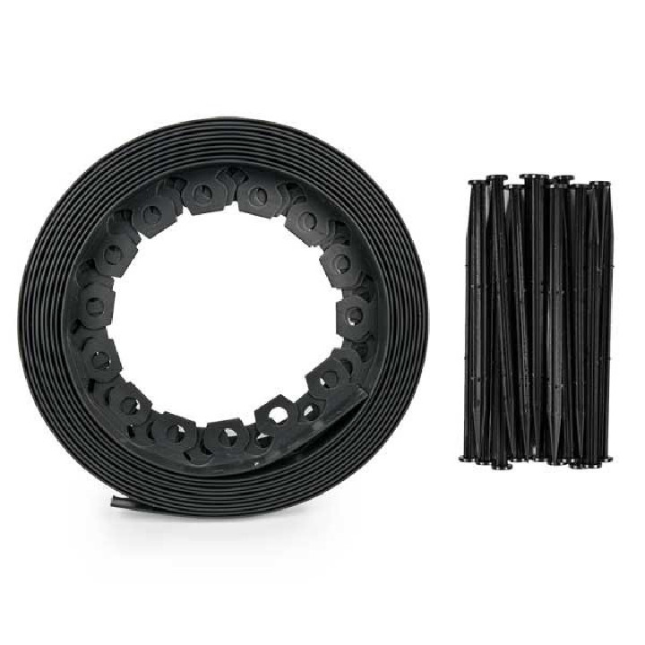Set bordura gradina Easy Border 10m x 5cm negru