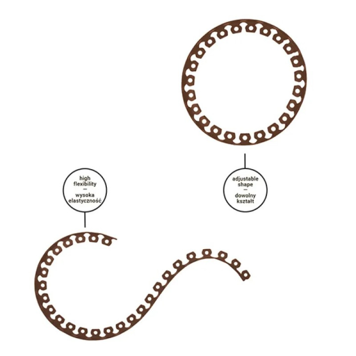 Set bordura gradina Easy Border 10m x 5cm maro