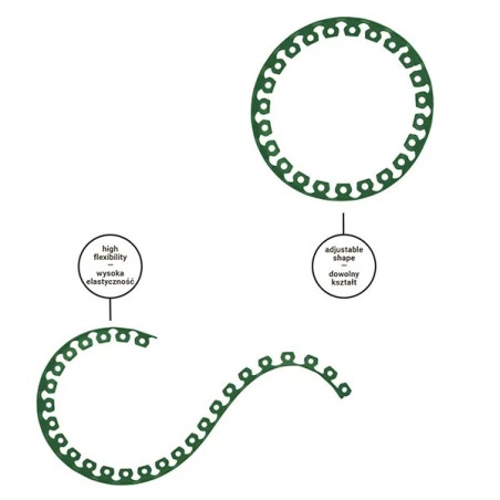 Set bordura gradina Easy Border 10m x 4cm verde
