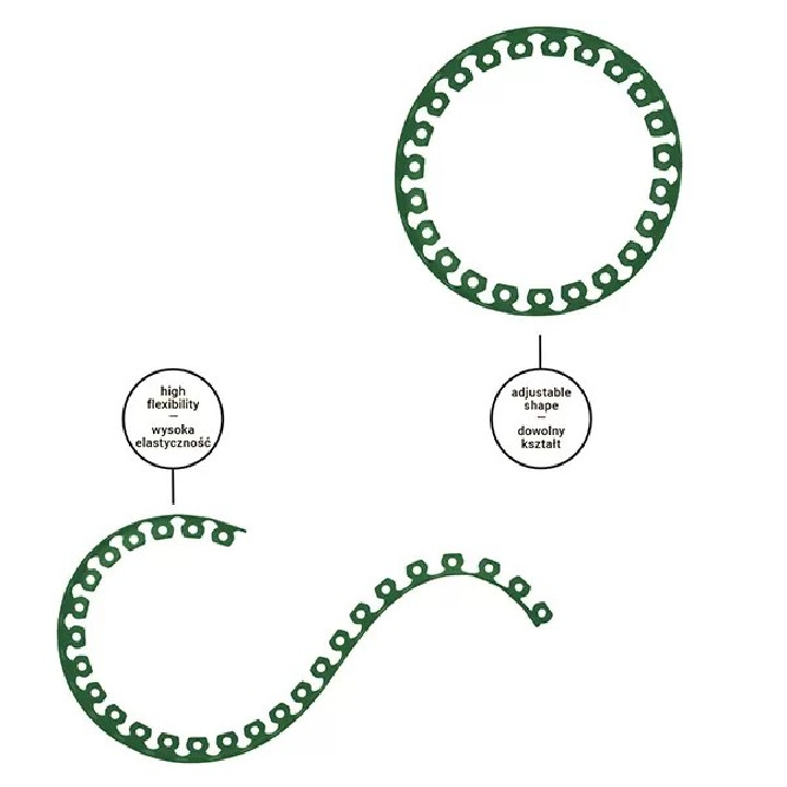 Set bordura gradina Easy Border 10m x 4cm verde