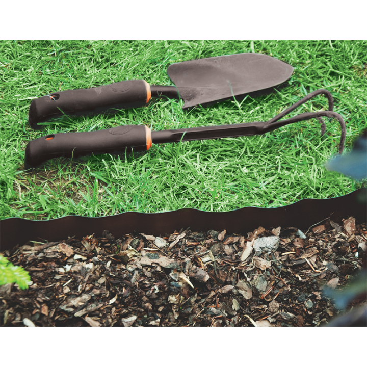 Bordura de gazon maro 25 cm x 9 m PE