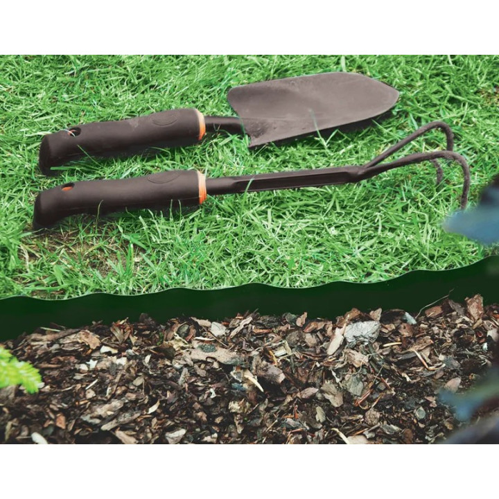 Bordura de gazon verde 20 cm x 9 m PE