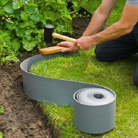 Bordura patului Bradas gazon maro 6m x 15cm