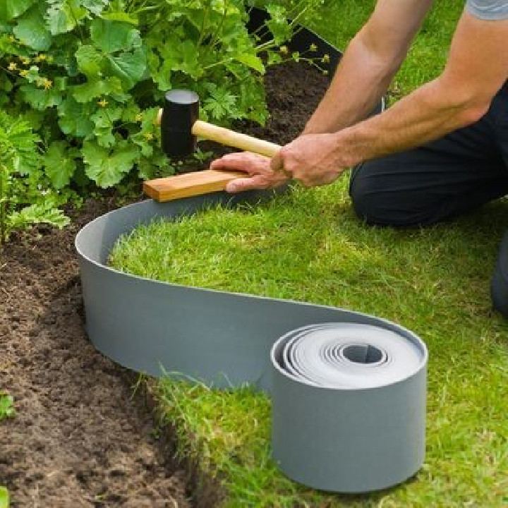 Bordura patului Bradas gazon maro 6m x 15cm