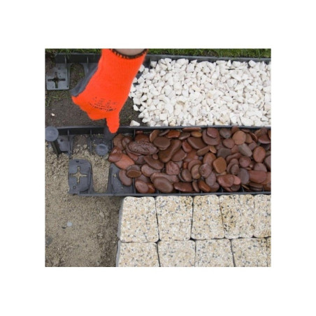 Bordura pentru gazon extra rezistent negru 1025/75/55 mm