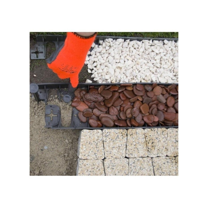 Bordura pentru gazon extra rezistent negru 1025/75/78 mm