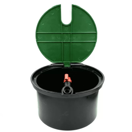 Cutie rotunda cu robinet de plastic