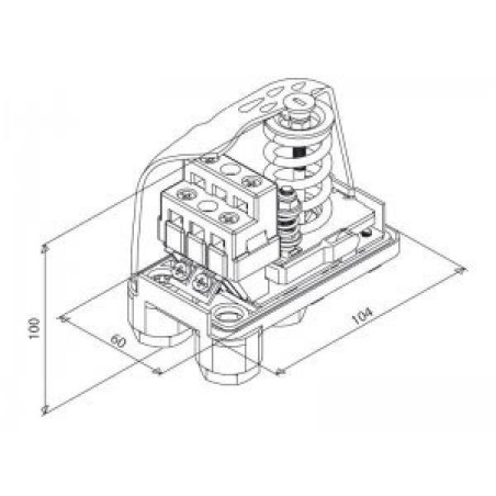 Presostat hidrofor PT12 400V Italtecnica monofazat