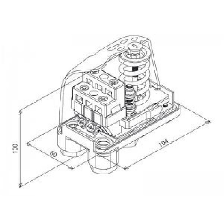 Presostat hidrofor PT12 400V Italtecnica monofazat