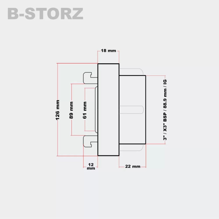 Racord Storz fix B-75 x 3"