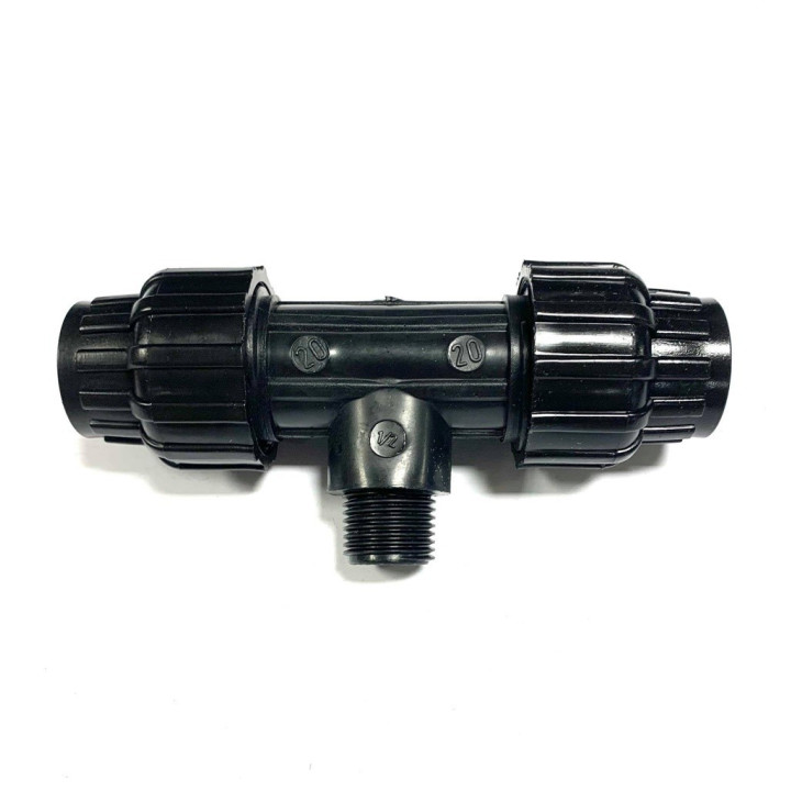 Teu compresiune FE 25 x 3/4" x 25 negru PN10 Comanda acum!