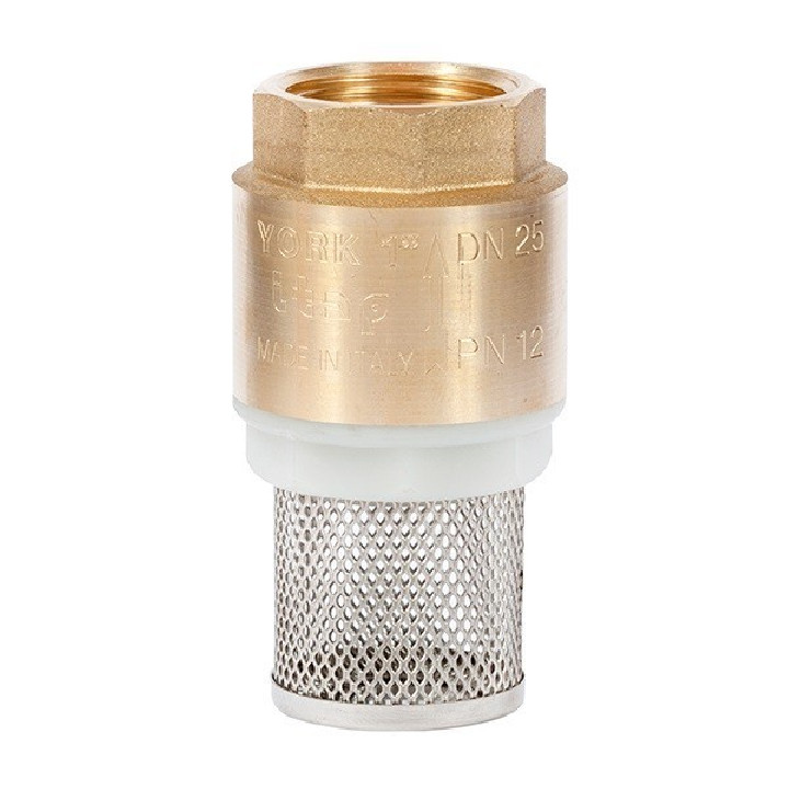 Sorb cu supapa de sens, din alama si sita inox 3/4" - fish-farm.ro