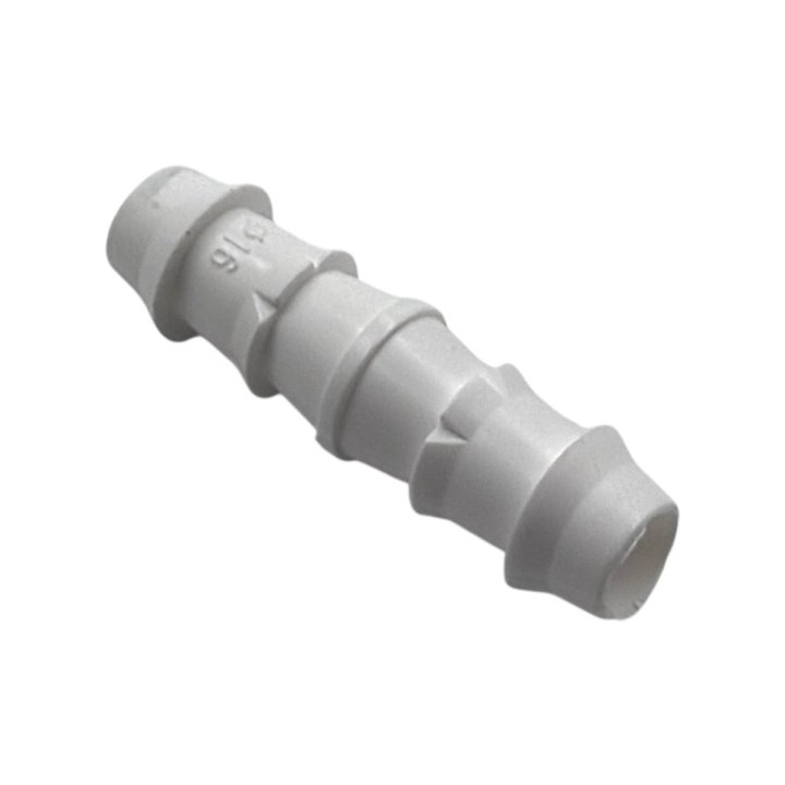 Mufă dreaptă cu nervuri 16mm (alb)