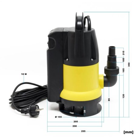 Pompă de apă uzată submersibilă 8000 l/h 400 W