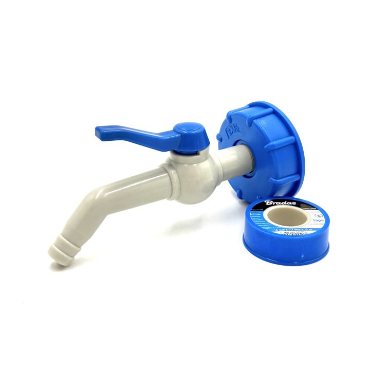 Set conector IBC cu robinet la 45° pentru furtun de 3/4"