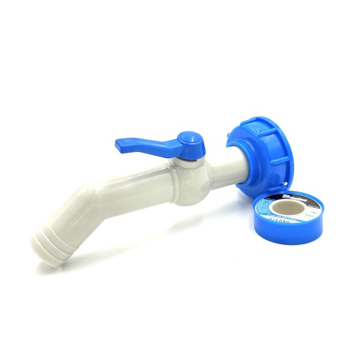 Set conector IBC cu robinet la 45° pentru furtun de 5/4"