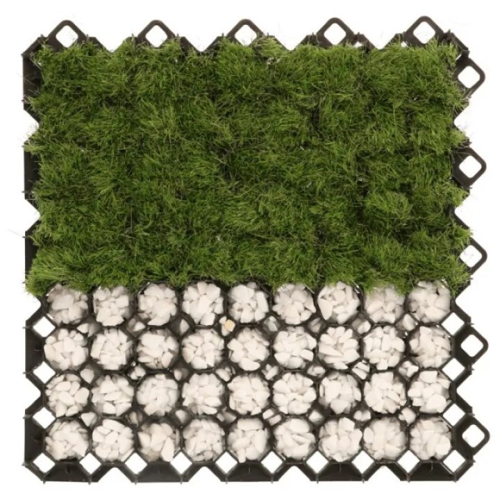Grilaj de gazon pentru grădină Multi Grid 600x600x40mm (negru)