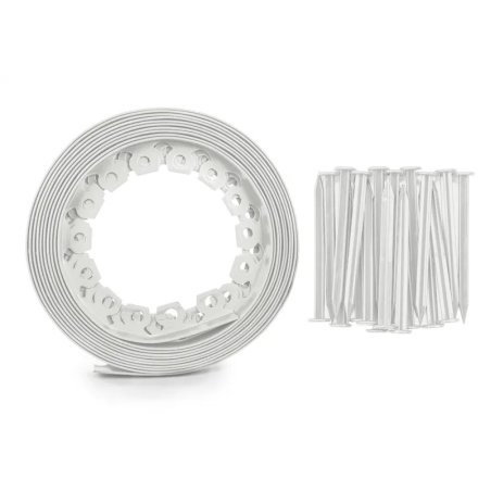 Set bordură de grădină easy border 10m x 4cm gri deschis