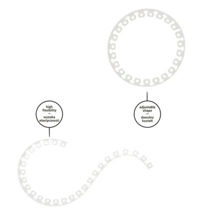 Set bordură de grădină easy border 10m x 4cm gri deschis