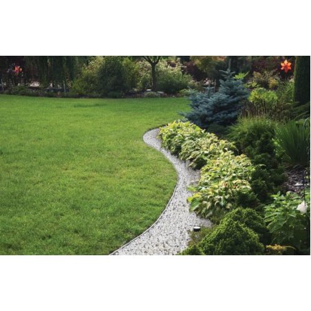Set bordură de grădină easy border 10m x 4cm gri deschis