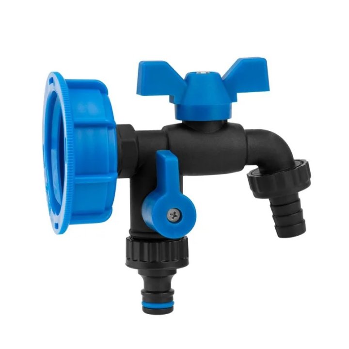 Set conector IBC Black Raven cu robinet metalic