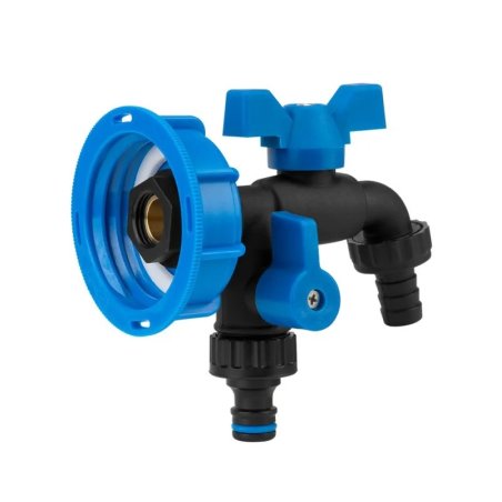 Set conector IBC Black Raven cu robinet metalic