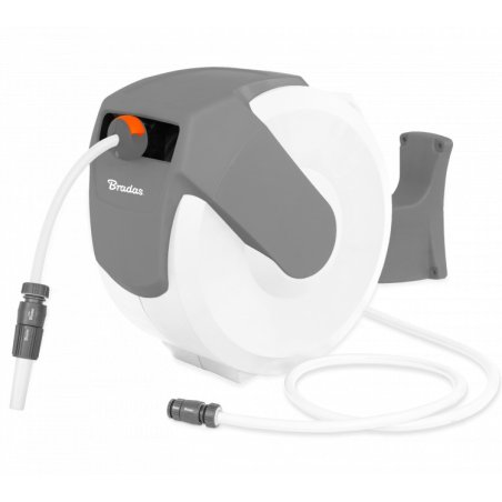 Suport automat de furtun White Line 35m cu furtun 1/2" și accesorii