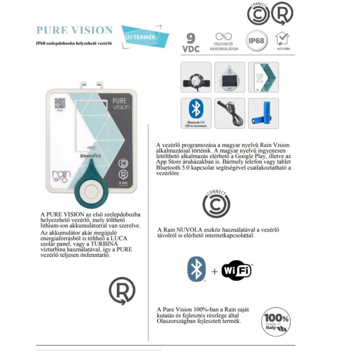 Rain Pure Vision 2.0 Bluetooth 1 zonă 9VDC | Cel mai bun preț, Comandați