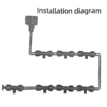 Set de răcire prin ceață Monra cu duze de alamă 10 metri (NO600)