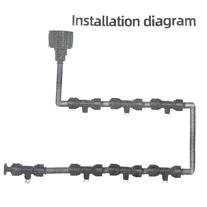 Set de răcire prin ceață Monra cu duze de alamă 10 metri (NO600)