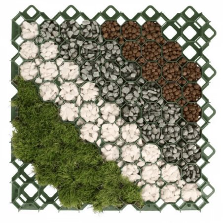 Grilaj de gazon pentru grădină Multi Grid 600x600x40mm (verde)