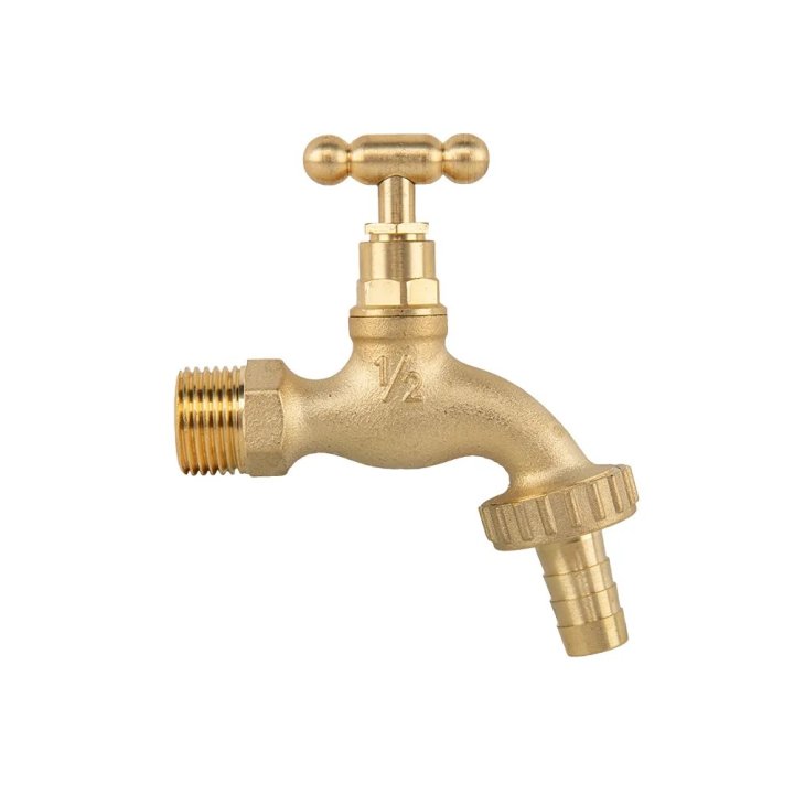 Robinet din alamă cu deschidere lentă 1/2" KM pentru furtun de 13mm (BR-KSO1234)