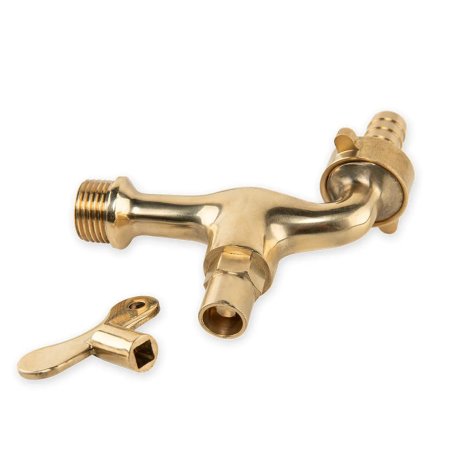 Robinet cu bilă din alamă cu mâner detașabil 1/2" FE pentru furtun de 13mm