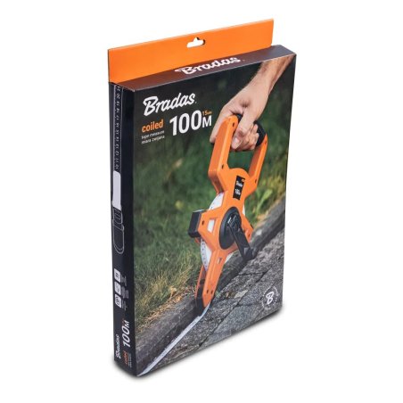 Ruletă cu manivelă din fibră de sticlă 100 metri 3 x spid