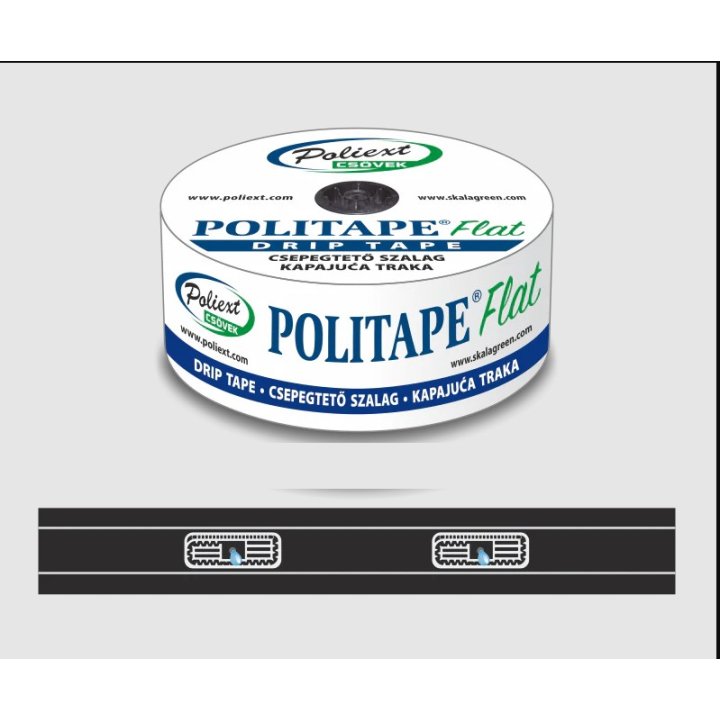 Bandă de picurare Poliflat 6 mil, 20 cm, 2,3 L / h, 3000 m. Promoție!