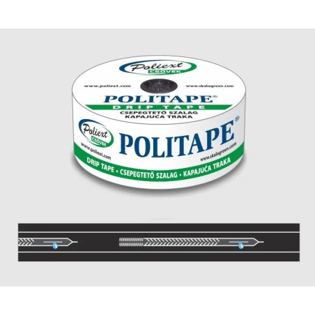 Bandă de picurare Politape 6 mil, 10 cm, 1,5 L / h, 3000 m. Promoție!