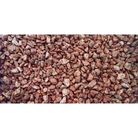 Pietriș de granit 8/16mm roșu/negru