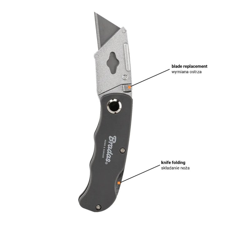 Cuțit universal pliabil cu lamă de 19mm (DIY-KN190201/B)