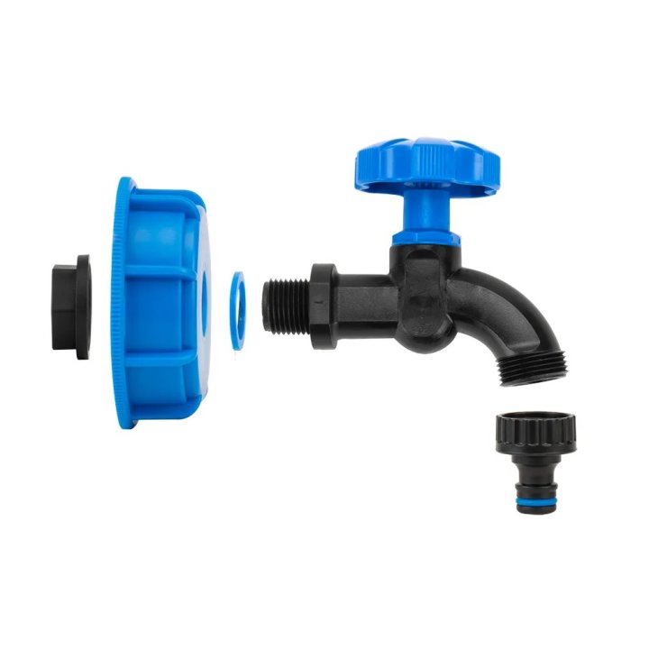 CONECTOR IBC CU ROBINET ROTUND și conector rapid 1/2R