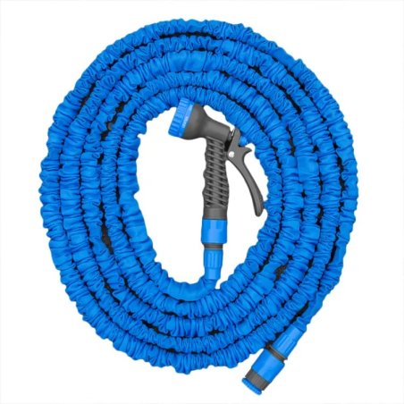 Set furtun de grădină TRICK HOSE flexibil, elastic, extensibil, anti-răsucire 10m-30 m + 7f 4bar albastru